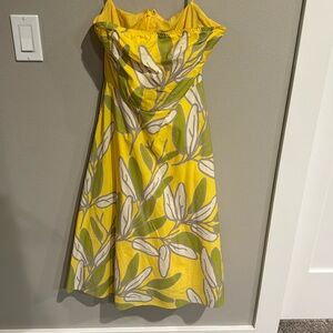 Strapless Yellow Dress